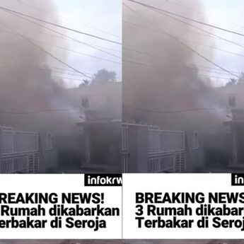 Rumah di Seroja Karawang Terbakar Hebat