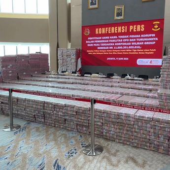 Penampakan Duit Cash Rp 2 Triliun yang Disita dari Kasus Ekspor CPO