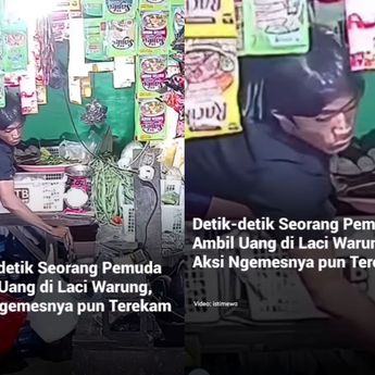 VIDEO: Pemuda Nekat Maling Uang Pedagang Sayur, Santai Meski Terekam CCTV
