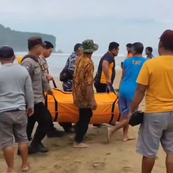 1 Wisatawan Tewas Terseret Ombak Pantai Pacitan, 3 Anak Masih Hilang