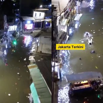 Banjir Rob Kembali Rendam Permukiman Warga Muara Angke, Warganet: Selamat Ulang Tahun Jakarta