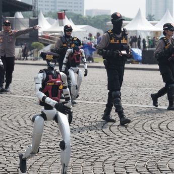 Penampakan Robot Humanoid dan K9 Polri yang akan Tampil di Hari Bhayangkara
