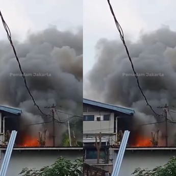 VIDEO: Kebakaran Hantam Pabrik di Ciracas