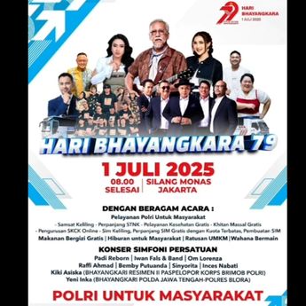 HUT Bhayangkara di Monas: Bikin SIM-SKCK Gratis, Ada Sunatan Massal Juga
