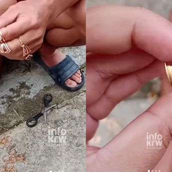 Gila! Ratusan Cincin Emas Ditemukan dalam Tas Milik Maling di Karawang