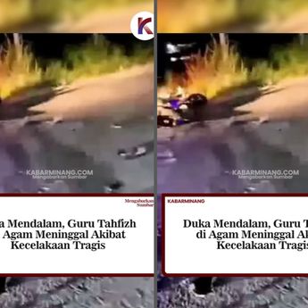 Kecelakaan Tragis di Agam, Guru Ngaji Tewas Mengenaskan