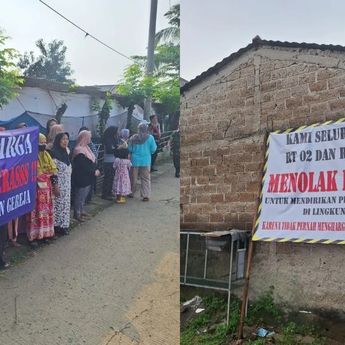 Warga Depok Gelar Aksi Tolak Pembangunan Gereja di Kalibaru