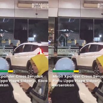 VIDEO: Expander Cross Seruduk Pintu Kaca Lippo Plaza Sidoarjo