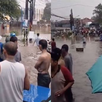 Banjir Rendam Jalan Sumatera dan Puri Bintaro Indah Usai Hujan Deras di Tangsel