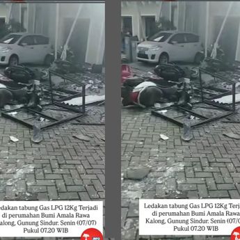Duarr! Gas Elpiji 12 Kg Meledak, Rumah Mewah Hancur Motor sampai Terpental