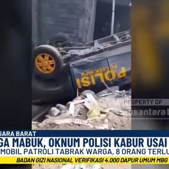 Detik-detik Mobil Patroli Polisi Hantam Pemotor dan Rumah Warga di Dompu, Sopir Kabur