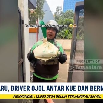 Mengharukan! Driver Ojol Antar Kue Sambil Nyanyikan Lagu Ulang Tahun ke Pelanggan
