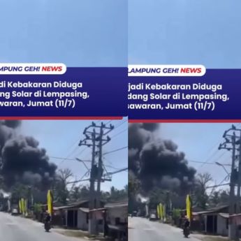 Gudang Solar di Pesawaran Terbakar Hebat