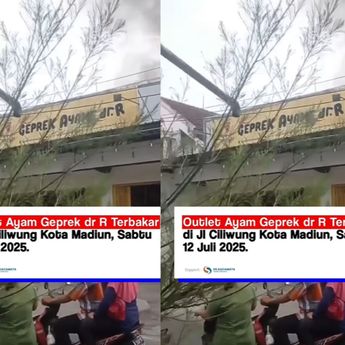 Kebakaran Hantam Rumah Makan Ayam Geprek dr R di Madiun