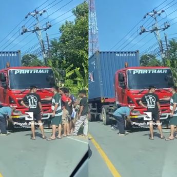 Kecelakaan Maut Pemotor Tewas Terlindas Truk Kontainer di Singkawang