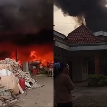 Gudang Rongsok di Jatiasih Bekasi Dilalap Si Jago Merah, Asap Tebal Membumbung