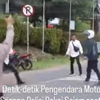 Nggak Terima Dirazia, Pemotor Serang Polisi pakai Pisau