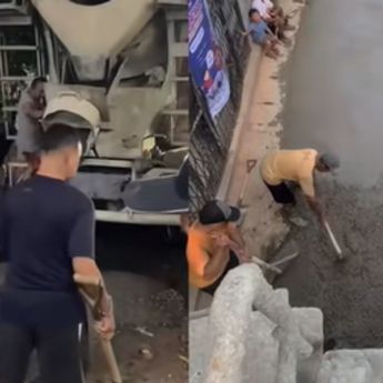 Ketua RT Usia 19 Tahun di Jakarta Utara Bikin Gebrakan, Jalan Rusak Langsung Dicor