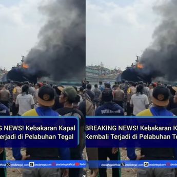 Kapal di Pelabuhan Pelindo Tegal Terbakar Hebat