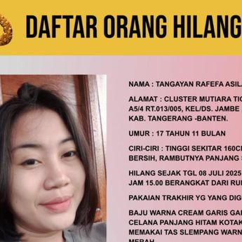 Tangayan Rafefa Asila, Perempuan 17 Tahun Asal Tigaraksa Dinyatakan Hilang