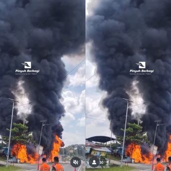 Kecelakaan Mengerikan Mobil Tangki Sampai Terbakar di Sintang