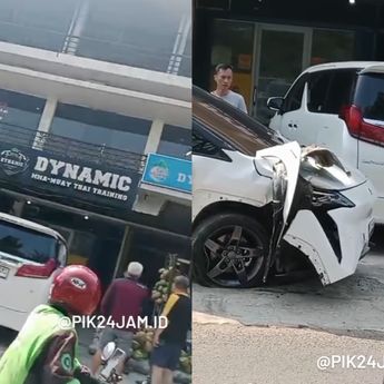 VIDEO: Alphard Ringsek Dihantam Mobil Listrik di PIK