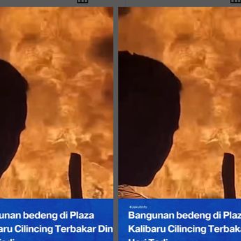 VIDEO: Ngerinya Kebakaran Hebat Hantam Bangunan di Plaza Kalibaru Cilincing