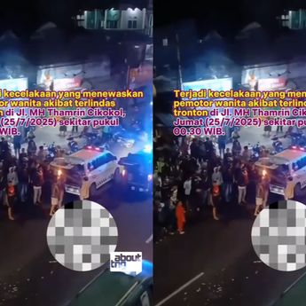Kecelakaan Maut Pemotor Wanita Tewas Terlindas Truk di Cikokol