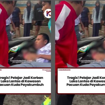 Pelajar Terkapar Usai Kecelakaan Mengerikan