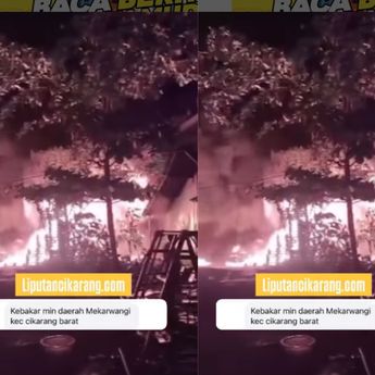 VIDEO: Kebakaran Mengerikan di Cikarang, Api Menyambar Rumah Warga