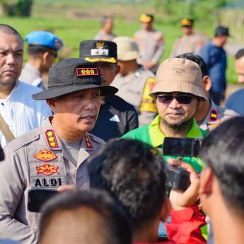 Potret Kapolresta Bandung Efektifkan Lahan Baku Sawah Tidur Menjadi Lahan Jagung