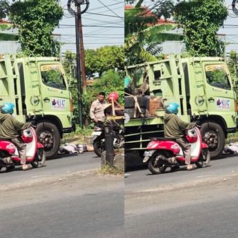 Pemotor Tewas Seketika Terlindas Truk di Jalur Tirto Pekalongan