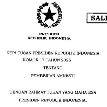 Ini Isi Keppres Pemberian Amnesti oleh Prabowo untuk 1.178 Terpidana