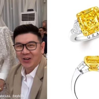 Syahrini Pakai Cincin Rp18 Miliar Saat Gelar Pesta Ulang Tahun