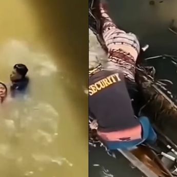 Aksi Heroik Petugas Damkar Selamatkan Wanita Nyaris Tenggelam, Tuai Pujian Warganet