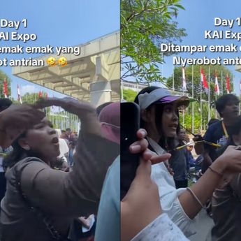 Viral Pria Ditampar Ibu-ibu Gara-gara Rebutan Antrean di KAI Expo 2025
