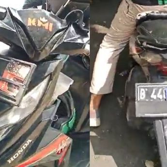 Pemotor Tutupi Pelat Nomor Berujung Kena Tilang Polisi