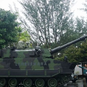 TNI AD Pamerkan 105 Alutsista dalam Gelar Pasukan di Batujajar