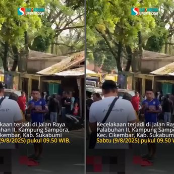 Pemotor Tewas Terlindas Tronton di Sukabumi