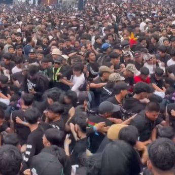 Pria Diduga Copet Babak Belur Dihajar Penonton Konser di Bandung