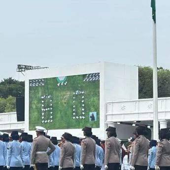 Gladi Bersih HUT ke-80 RI di Istana, Paskibraka Baris Membentuk Angka 80 dalam 