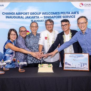 Pelita Air Resmikan Penerbangan Internasional Perdana ke Singapura