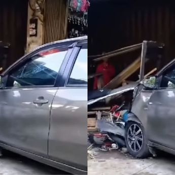 Mobil Ringsek Usai Tabrak Warung di Sukabumi, Satu Orang Dilarikan ke RS