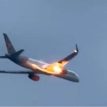 Pesawat Terbakar di Udara, Boeing 757-300 Terpaksa Mendarat Darurat