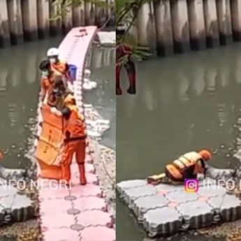 Mayat Pria Ditemukan Mengambang di Kali Kebon Sirih Jakarta Pusat
