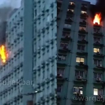 Apartemen City Park Cengkareng Jakarta Barat Kebakaran, Asap Membumbung Tinggi