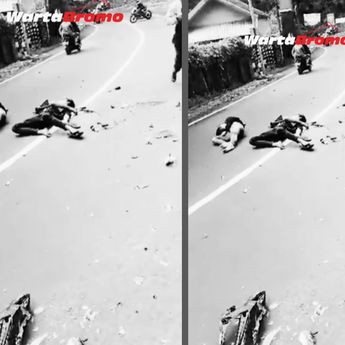 VIDEO: Sejoli Meregang Nyawa Usai Hantam Drump Truk di Jalur Wisata Prigen