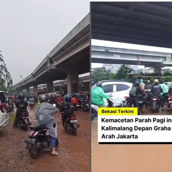 Kalimalang Bekasi Arah Jakarta Macet Parah