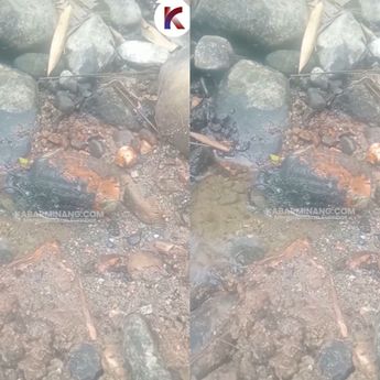 VIDEO: Granat Ditemukan Tergeletak di Sungai Batang Sinamar Sumbar