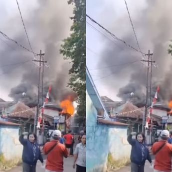 Kebakaran Hebat Melanda Perumahan Sukajadi Bandung Pagi Ini